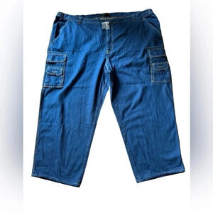 Boulder Creek Big & Tall Mens 56x38 Denim Jeans Comfort Waist Carpenter Cargo